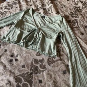 Long Sleeve Light Green Shirt